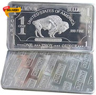 1 Oz One Troy Ounce Usa American Buffalo 999 Fine Aluminum Nickel Finish Bullion