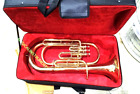 Baritone Made Of Pure Brass In Brass Polish   Cushion  Hard Case  Free Fast Ship