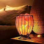 Himalayan Salt Lamp Metal Basket     Dimmable Natural Pink Rock Salt Lamp
