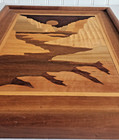 Handcrafted Wood Inlay Marquetry Natural Hardwoods Canyon Landscape Zion Narrows