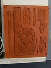 Stampin Up Retired Waves Of Inspiration Cling Stamp   Dies Pelican Clouds Beach