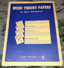 Music Theory Papers  third Set  - Sight   Sound Merle Montgomery Carl Fischer