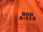 Simpsons Sideshow Bob Prison Jail Jumpsuit Mens Halloween Costume Costplay
