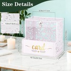 White Pvc Wedding Card Box Gift Holder Acrylic Window Flower Trough Lock