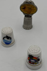 Vintage Souvenir Thimble Lot Of 3 Maui Seaworld Shamu Michigan Pewter Ceramic