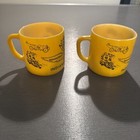 Vintage Orange Glass Mug - Indianapolis Motor Speedway Lot Of 2