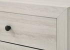 1pc Rustic Four Drawers Storage Tall Chest White Wash Finish Wooden Bedroom Fu