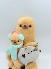 Gund Pusheen Sloth Plush Set Hugging Baby Mini Set Hook Loop 18 