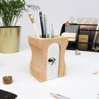 Novelty Pen Pot Holder Desk Tidy  Wooden Pencil Sharpener - Suck Uk - Us Seller