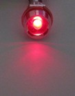 Panel Mount Led - Red - Chrome Case - 5v - 5 16  Mounting - Includes Lockwasher