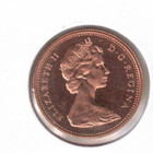 1966 Canadian Proof One Cent Elizabeth Ii Coin 