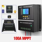 100a Mppt Solar Charge Controller 12v 24v 36v 48v Pv Battery Regulator Dual Usb