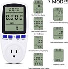 Lcd Power Meter Plug Consumption Electricity Usage Energy Watt Amps Volt Monitor