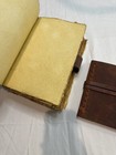 2 Leather Journals Handmade Deckle Edge Paper   Refillable Notebook Rustic Set