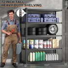 Adjustable 5-tier Shelf Garage Shelving Unit Rack Storage Oragnizer 35 8x16x72 