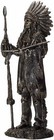 Ebros 14  Tall Indian Native American Chief With Headdress Resin Figurine Statue