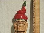 Vtg Norway Hand Carved And Painted Wood Christmas Gnome Nut Cracker