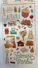 Simple Stories Harvest Market Chipboard Stickers 34 Pieces Autumn fall Theme