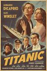 1997 Titanic Movie Poster Print Jack Dawson Rose Leonardo Dicaprio        