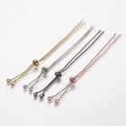 20pc Adjustable Brass Slider Bracelet Making Extender Chain With Ball Ends Craft