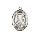 Sterling Silver Saint Brigid Of Ireland Medal Pendant 24  Endless Chain Necklace