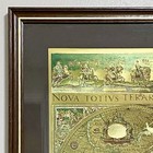 Vintage Blaeu Wall Map Gold Foil Nova Totivs Terrarum Novi Orbis Framed   Glazed
