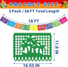 36 Ft Cinco De Mayo Decorations  2 Pack Mexican Party Banner  Plastic Fiesta Ban