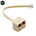 Rj11 Telephone Line Splitter 1 To 2 Way Adapter Phone Jack Extender Connector