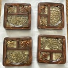 Mid Century Vintage Lucite Acrylic Set Of 4 Coasters Usa    70 S
