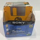 Sony 2hd 3 5 Floppy Disk Diskettes 16 Disks 1 44 Mb Ibm Formatted Open Box 2002