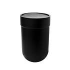 Umbra 1 6 Gal Touch Plastic Swing Top Lid Bathroom Trash Can Black Matte Surface