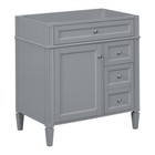 30   Bathroom Vanity Without Top Sink  Modern Bathroom Storage Cabinet 2 Drawers