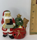 Artmark Santa Candle Holder Bag Of Toys Ceramic Vintage 1991 W  Candle Nos