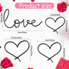 4 Pieces Black Metal Heart Wall Art Modern Bedroom Love Decor Living Room