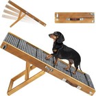 Adjustable Dog Ramp Foldable Portable Pet Stairs High Traction Non Slip Ladder