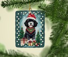 Portuguese Water Dog Christmas Porcelain Ornament Dac3585co2