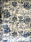 Ralph Lauren Bluff Point Ivory W blue Stencil Floral Standard Shams 100  Cotton
