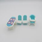 Vtg Toys R Us My Sweet Home Blue Pink Dollhouse Furniture Kitchen Dining Room