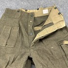 Vintage Belgian Army Pants 34x31 Green Cargo Utility Abl Wool Baggy Military 50s