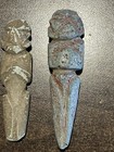 2 Mezcala Stone Pendants Precolumbian Ancient Artifacts Teotihuacan Mayan Mexico