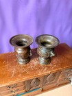 Antique Japanese Bronze Vases Meiji Taisho Bird Chrysanthemum Lotus Foo Dog 4 8 