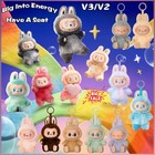 Cute Monster V3 V2 Style Plush Blind Box Toy Vinyl Keychain Gift Collectible Vn