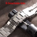 Solid Stainless Steel Strap Bracelet 20mm Curved End President Silver Watch Band