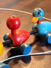 Vintage 1940s Fisher-price Quacky Family Pull Toy Ma Duck With 3 Baby Ducks