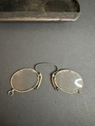 Antique Edwardian Pince -nez Gold Filled Spectacles  eye Glasses W Case
