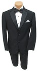 Boys Calvin Klein Black Tuxedo Jacket   Flat Front Pants 100  Wool Size 12