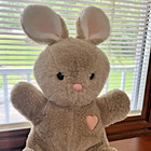 Vintage Dakin Bunny Plush Rabbit 1984 Soft Stuffed Animal 12  Pink Heart Toy