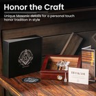 Free Mason Cigar Humidor - Cedar Lined Cigar Holder Humidifier With Accurate    