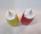Yellow Mustard Red Ketchup Catsup Plastic Squeeze Bottles Picnic Camping Bbq