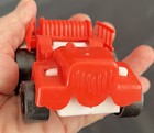 Vtg Plastic Toy Fire Truck Mcm Made In Hong Kong 60s 70s